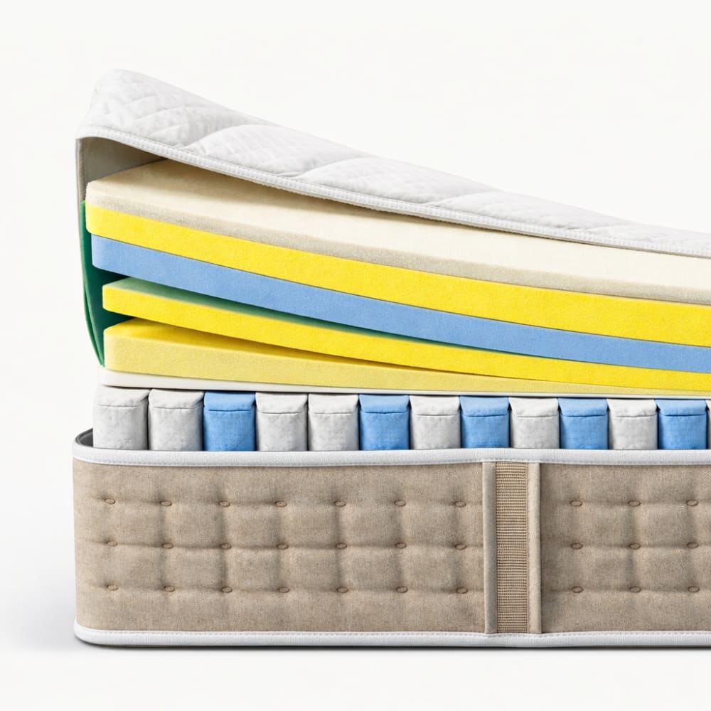Matratze memory foam 33 cm mittelfest 180x200 cm - Maisons Du