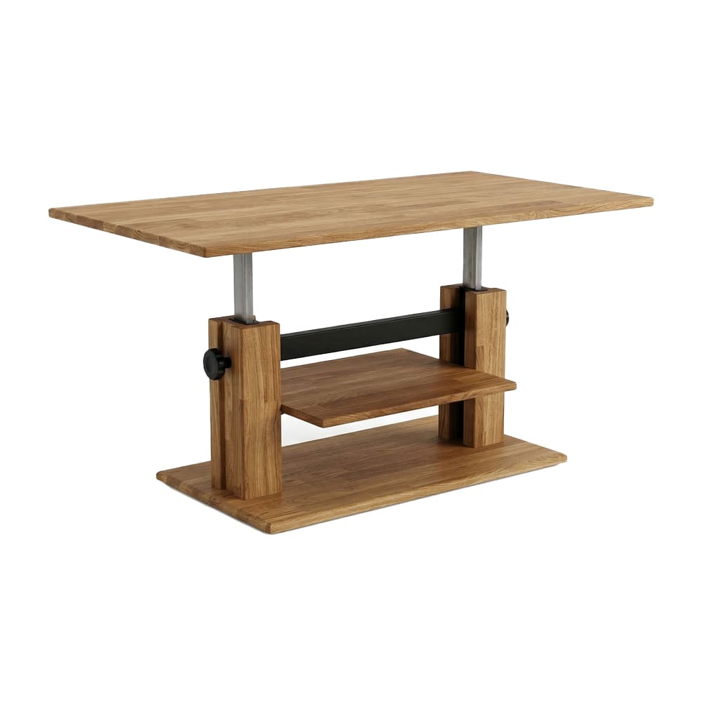 Feldmann-Wohnen Couchtisch C-20 Eiche geölt höhenverstellbar 110x62x48-64cm style modern Braun Holz