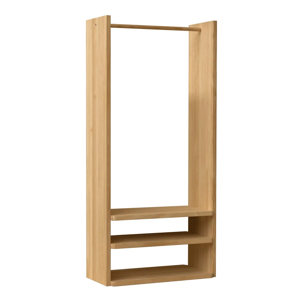 Naan Furniture Garderobenständer Mariola 80 x 170 cm Braun Holz