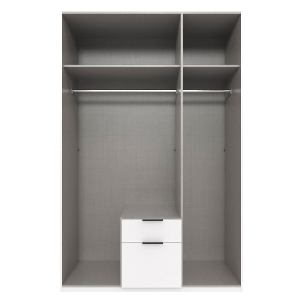 Kleiderschrank Mugano mit Türen 135x58x236cm graphit - Maisons Du