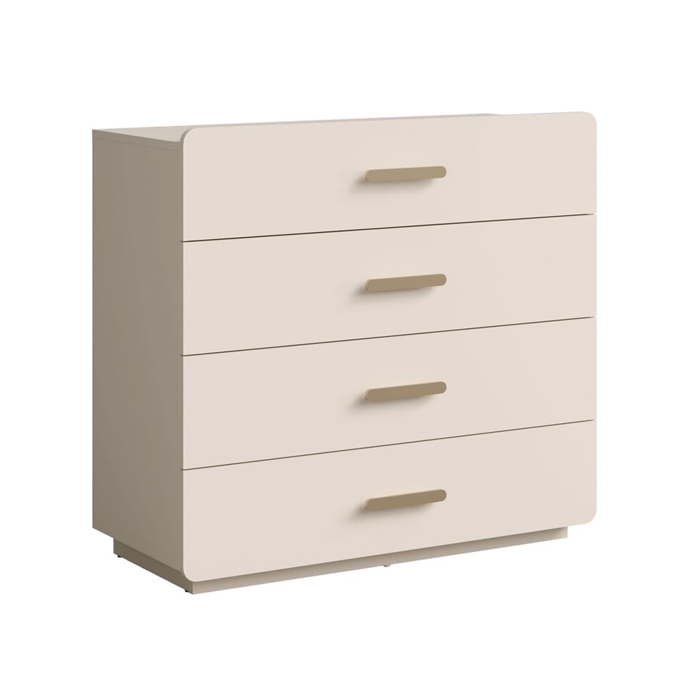Feldmann-Wohnen Kommode Lorenz mit Schubladen 100x41,5x92,5cm sandbeige style modern - Spanplatte