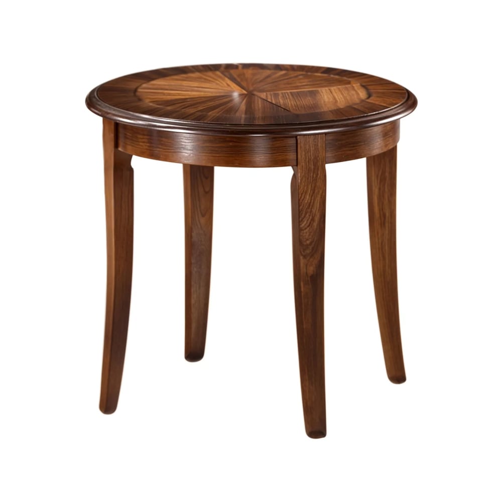 Feldmann-Wohnen Couchtisch rund aus MDF, 60x60x55cm, braun style modern - Spanplatte