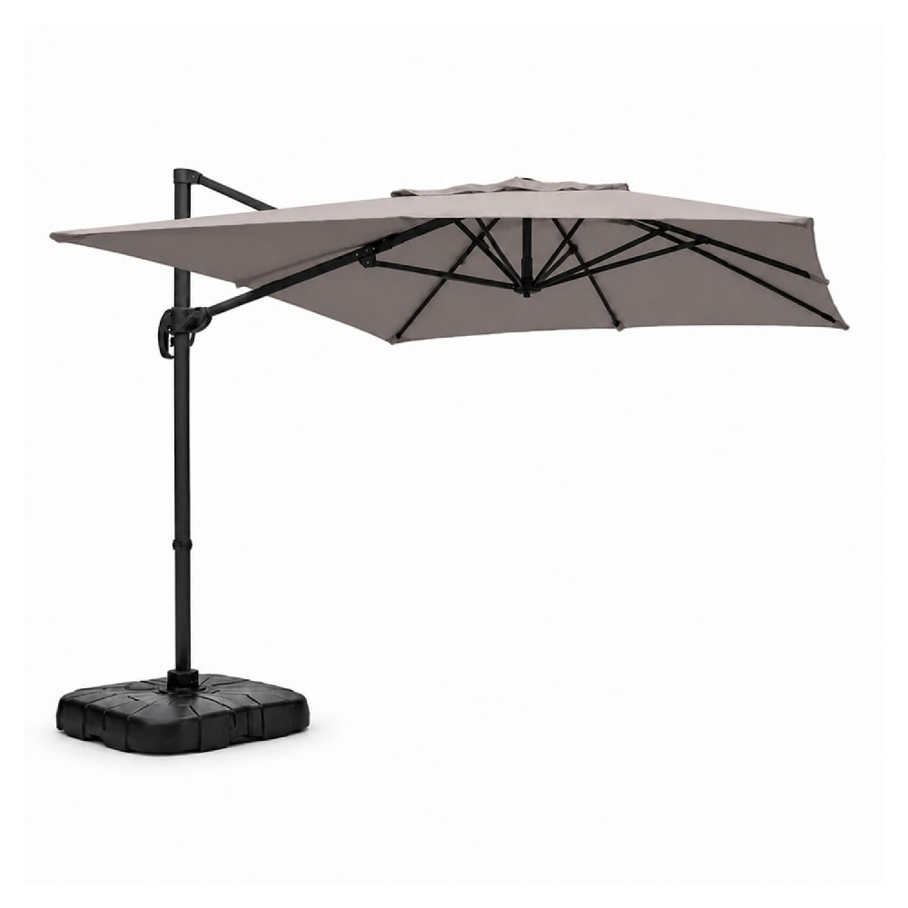 parasol rectangulaire - gris