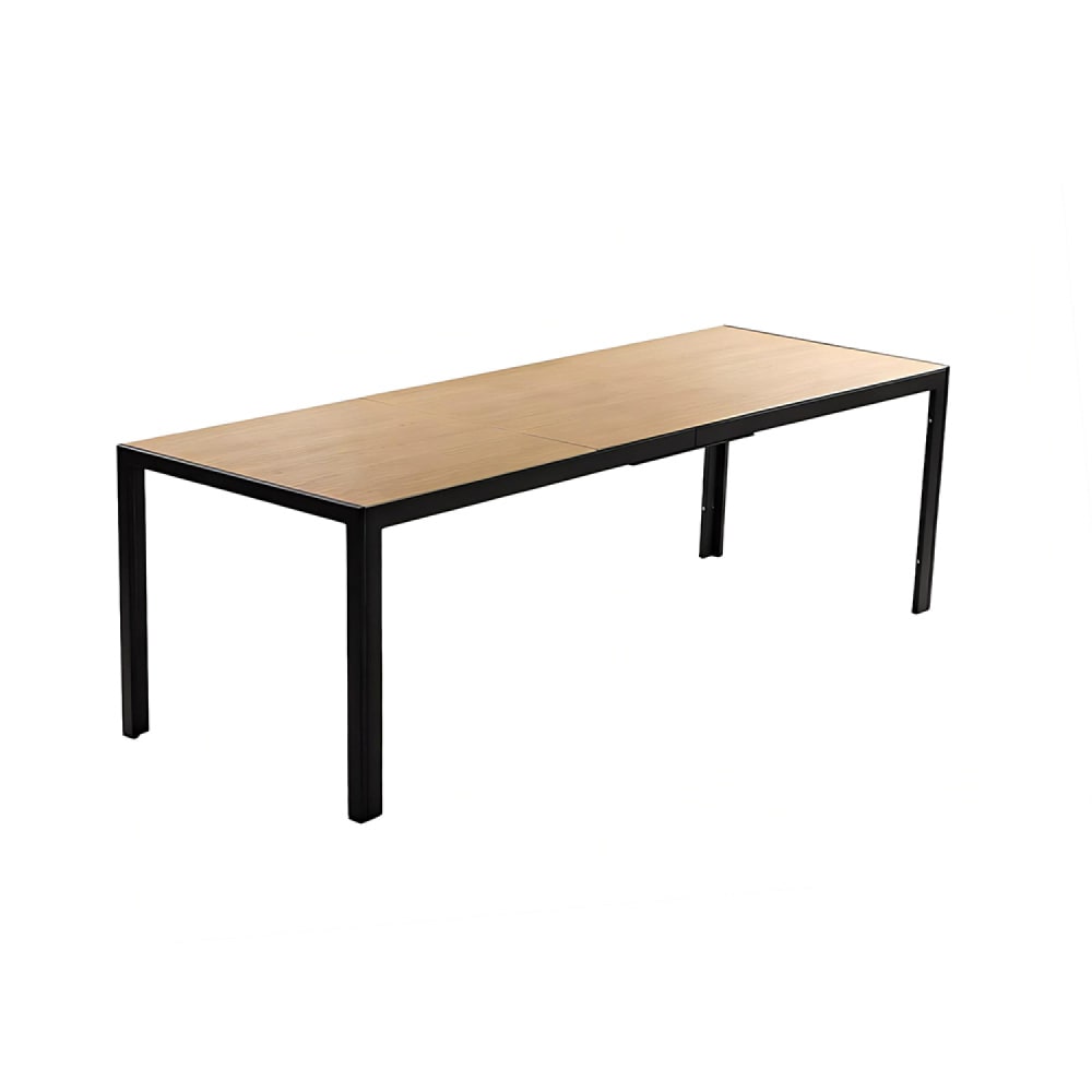 Table jardin 190cm 8 personnes plateau verre trempé effet bois Table jardin 190cm 8 personnes plateau verre trempé effet bois