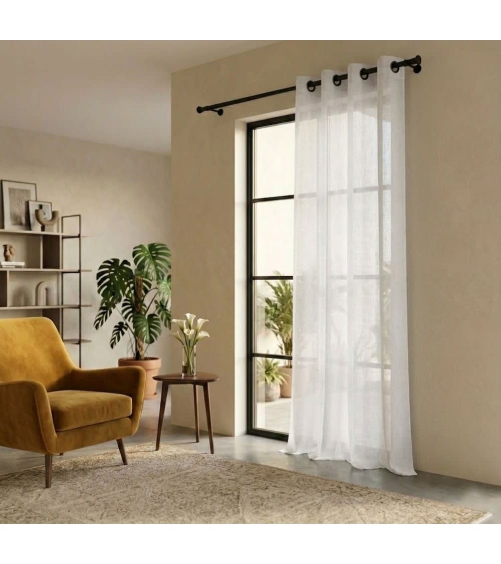 Rideau filtrant 140x260 cm - effet Naturel & lumineux blanc