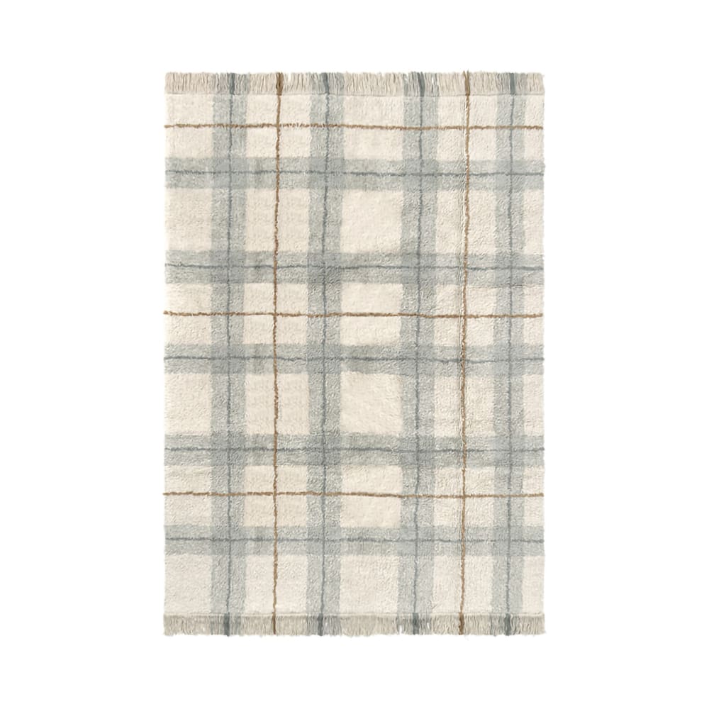 Tapis lavable en coton tartan