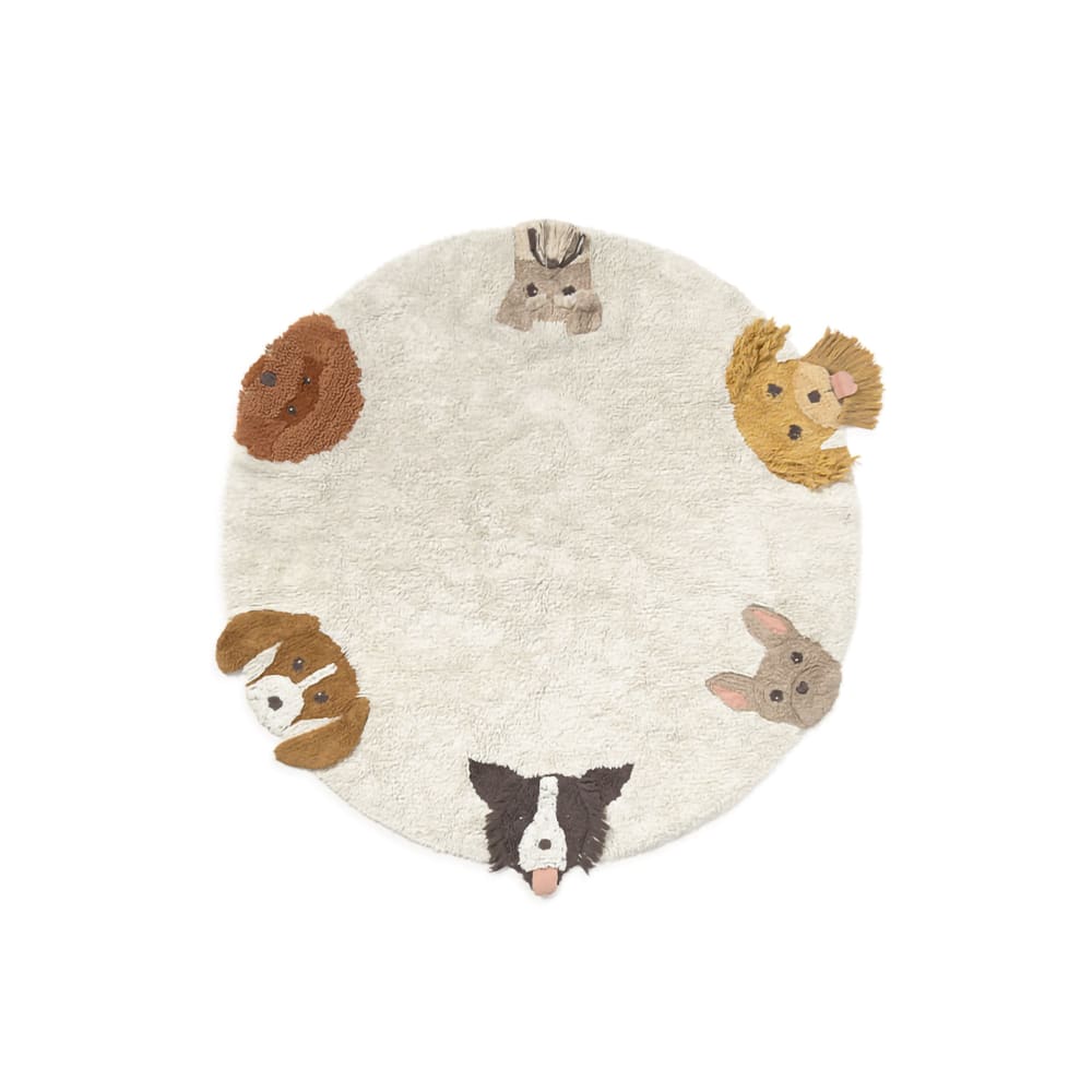 Lorena Canals Waschbarer Hundeteppich, Baumwolle, beige, Ø 140 cm Baumwolle Kinder