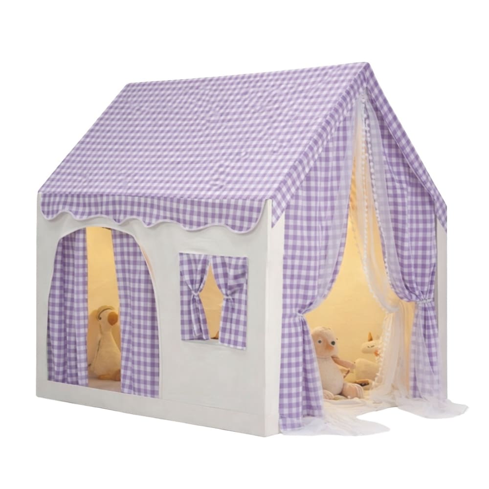 Tente maison de jeu d'intérieur pour enfant lavande