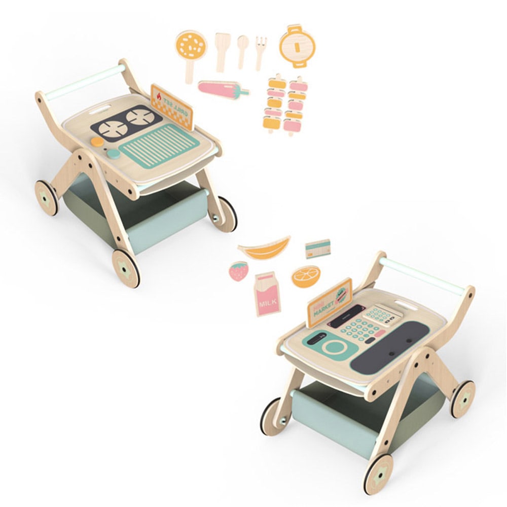 MAMATOYZ Walker Trio All In One 10+ Koch MEHRFARBIG HOLZ Kinder