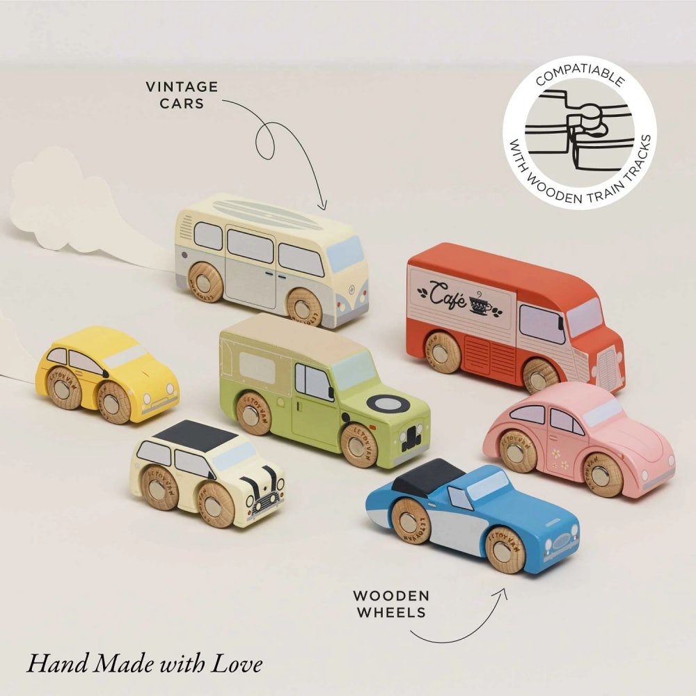 Oldtimer-Fahrzeugset, 7-Teilig + 3 - Maisons Du Monde