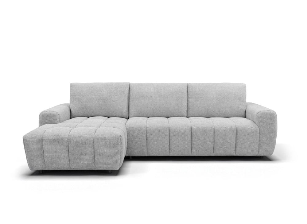Canapé d'angle gauche convertible ouverture express en tissu gris Canapé d'angle gauche convertible ouverture express en tissu gris