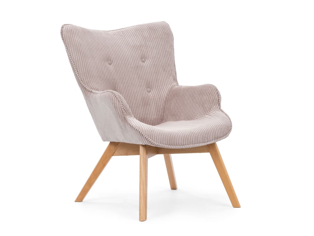 Fauteuil lounge en tissu - rose
