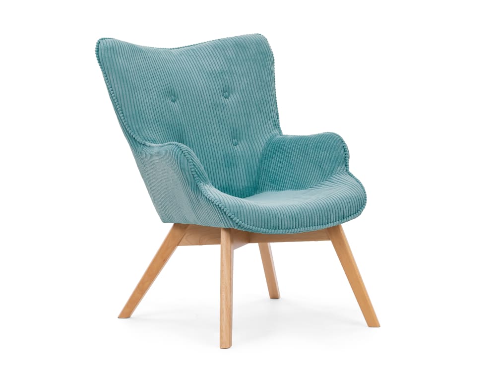 Fauteuil lounge en tissu - turquoise