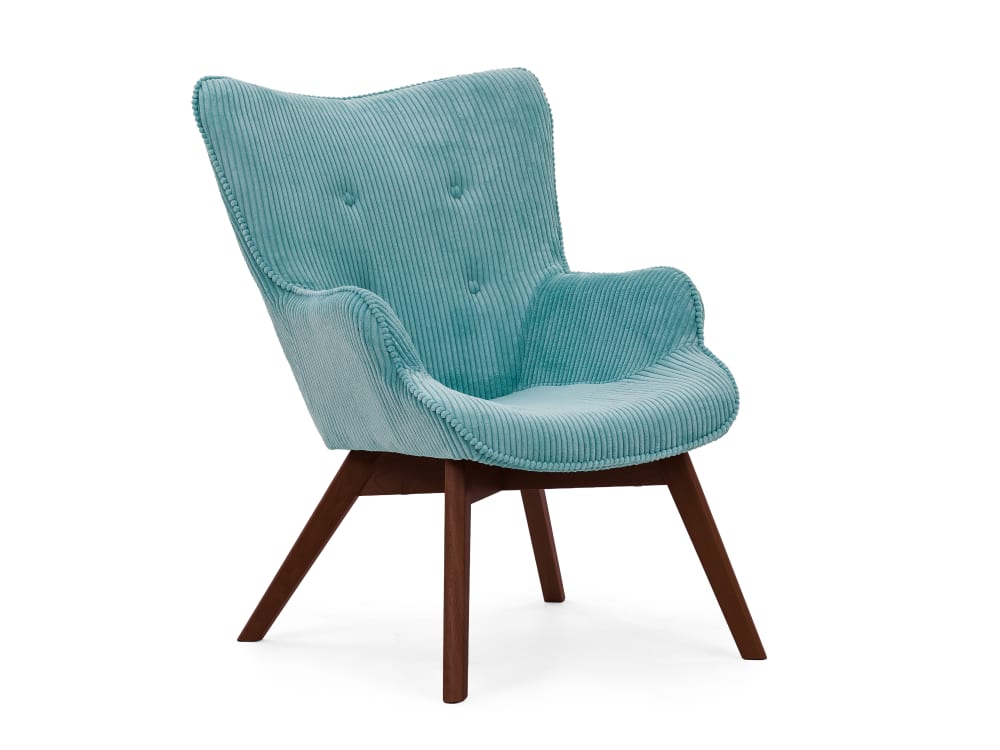Fauteuil lounge en tissu - turquoise
