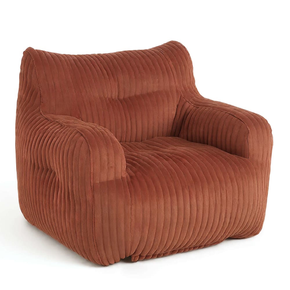 fauteuil en velours côtelé