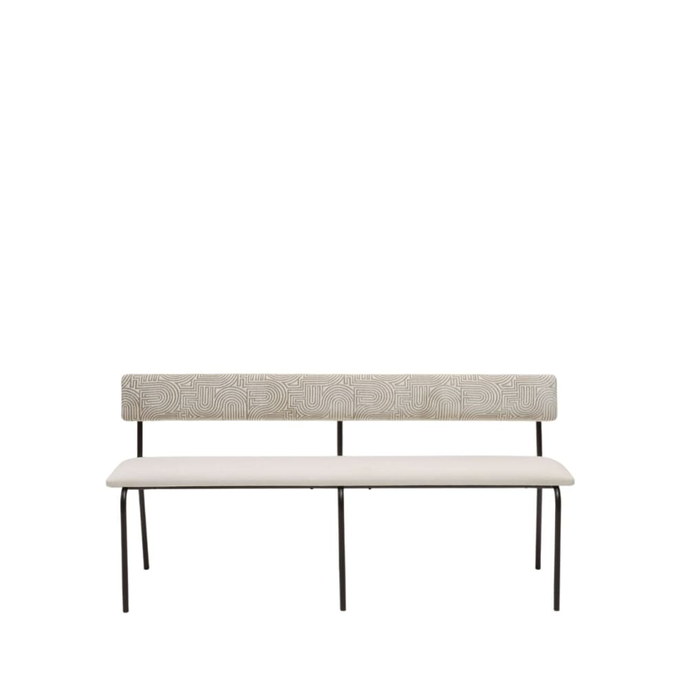 banc en polyester ecru