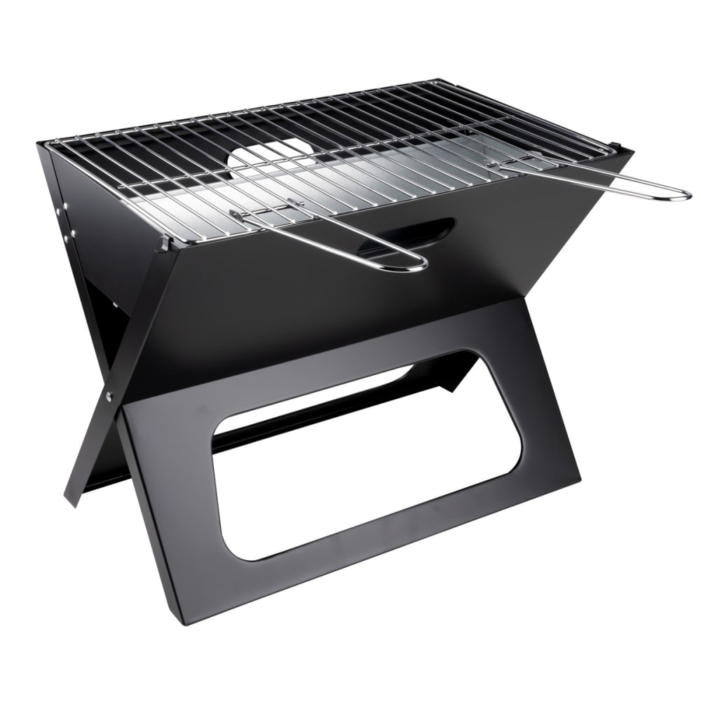 Barbecue noir acier inoxydable