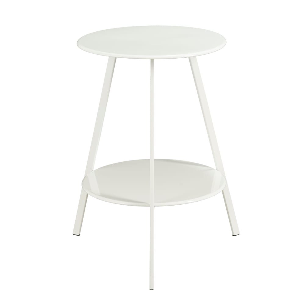 Table blanc fer h58xl46xl46cm Table blanc fer h58xl46xl46cm