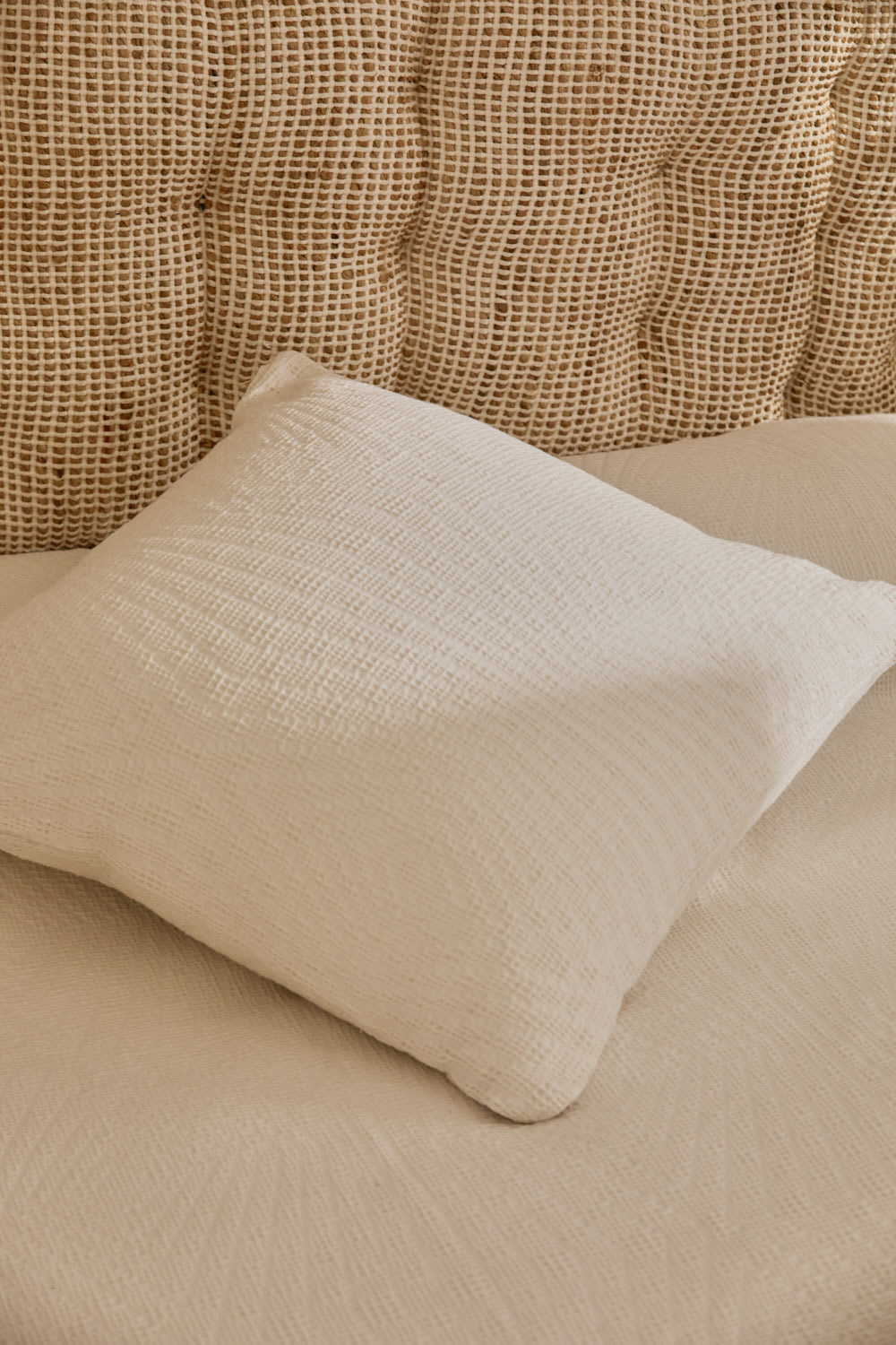 Baumwoll-Kissenbezug Weiß 60x60 - Maisons Du Monde