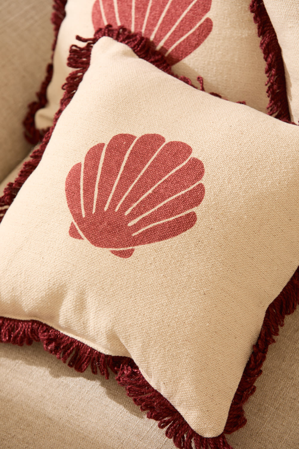 Baumwollkissen Rot  32x32 - Maisons Du Monde