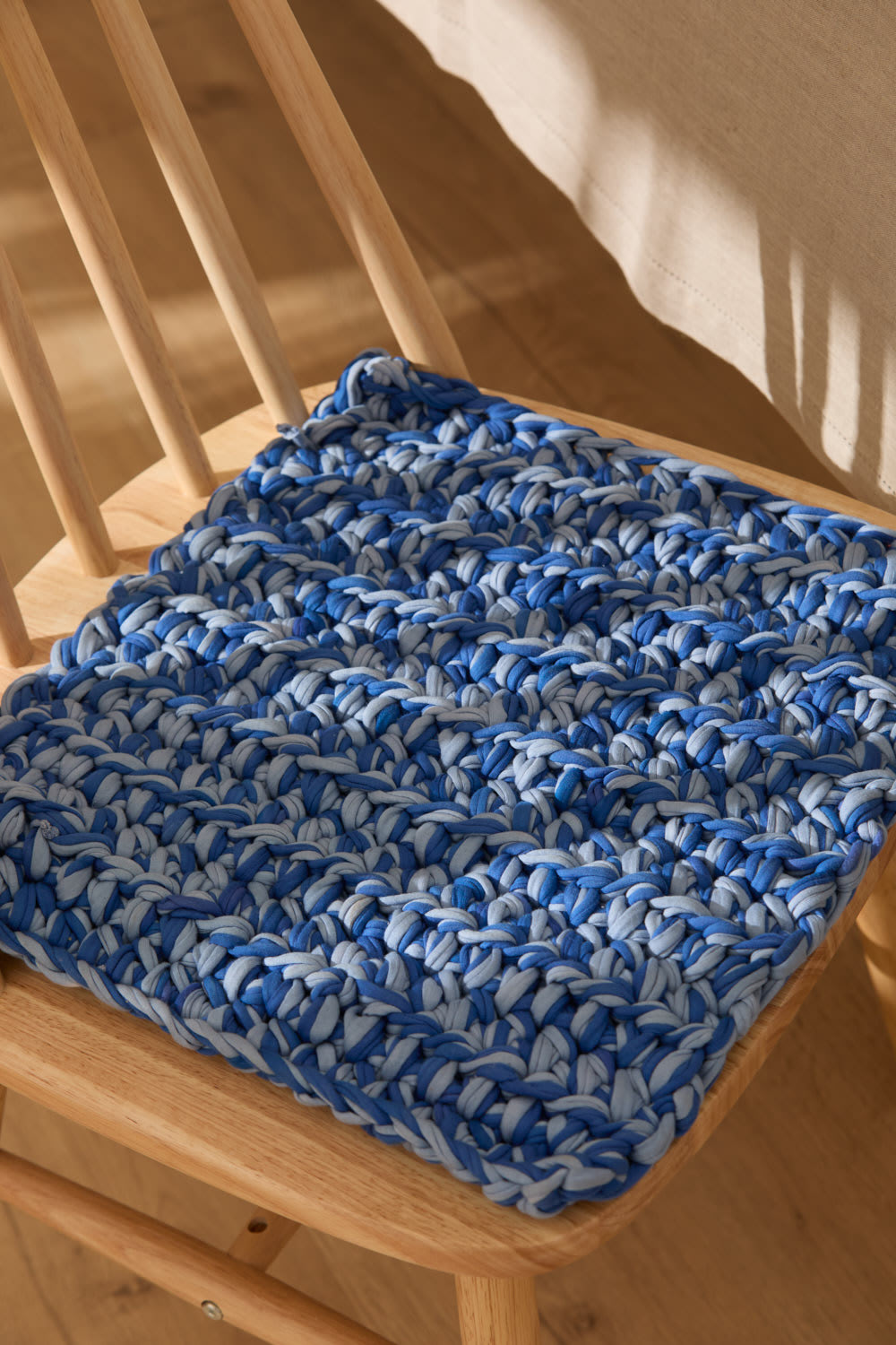 Sitzkissen Baumwolle Blau  40x40x1.5 - Maisons Du Monde