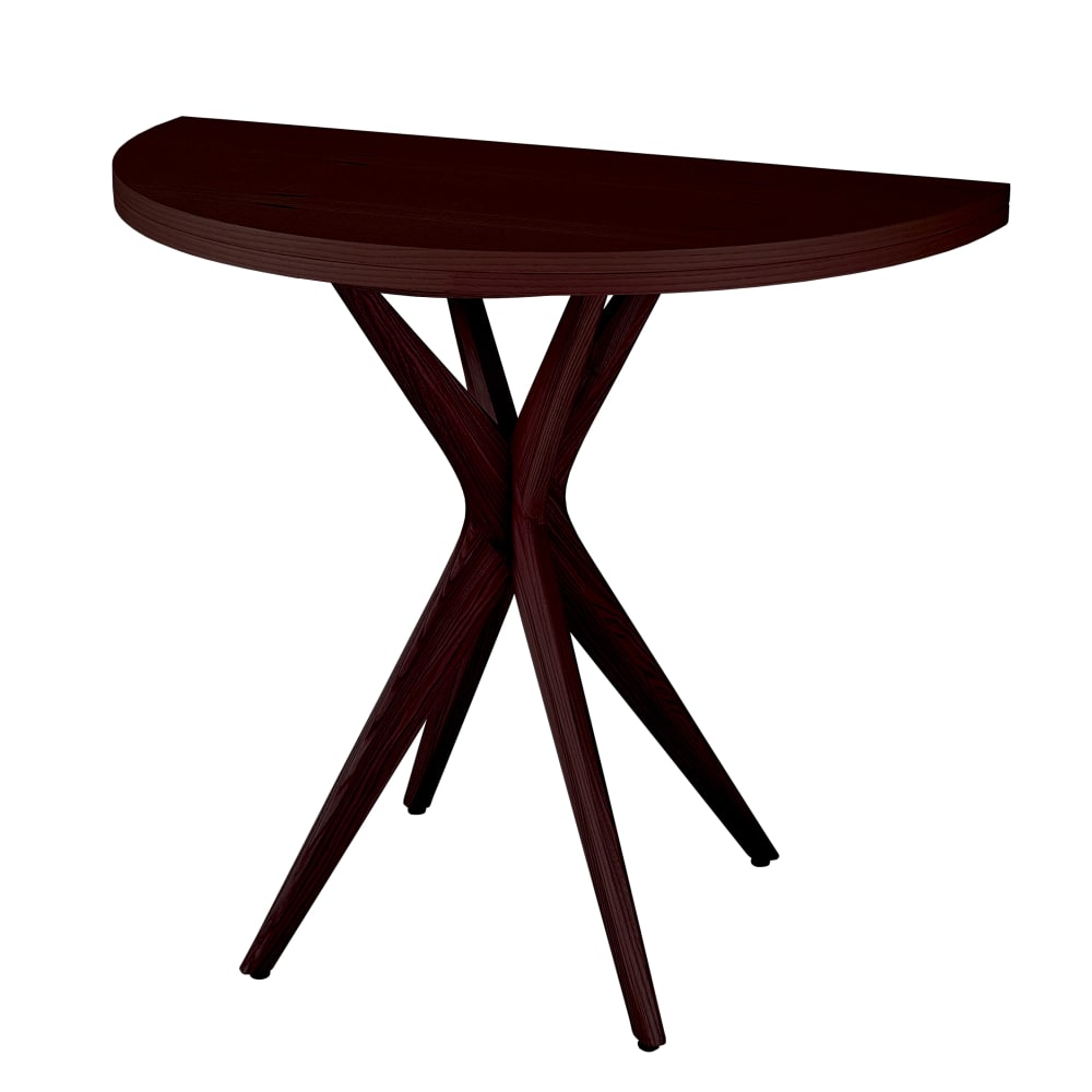 Ragaba Halbrunder ausziehbarer Esstisch Jubi Nussbaum style modern Braun Holz