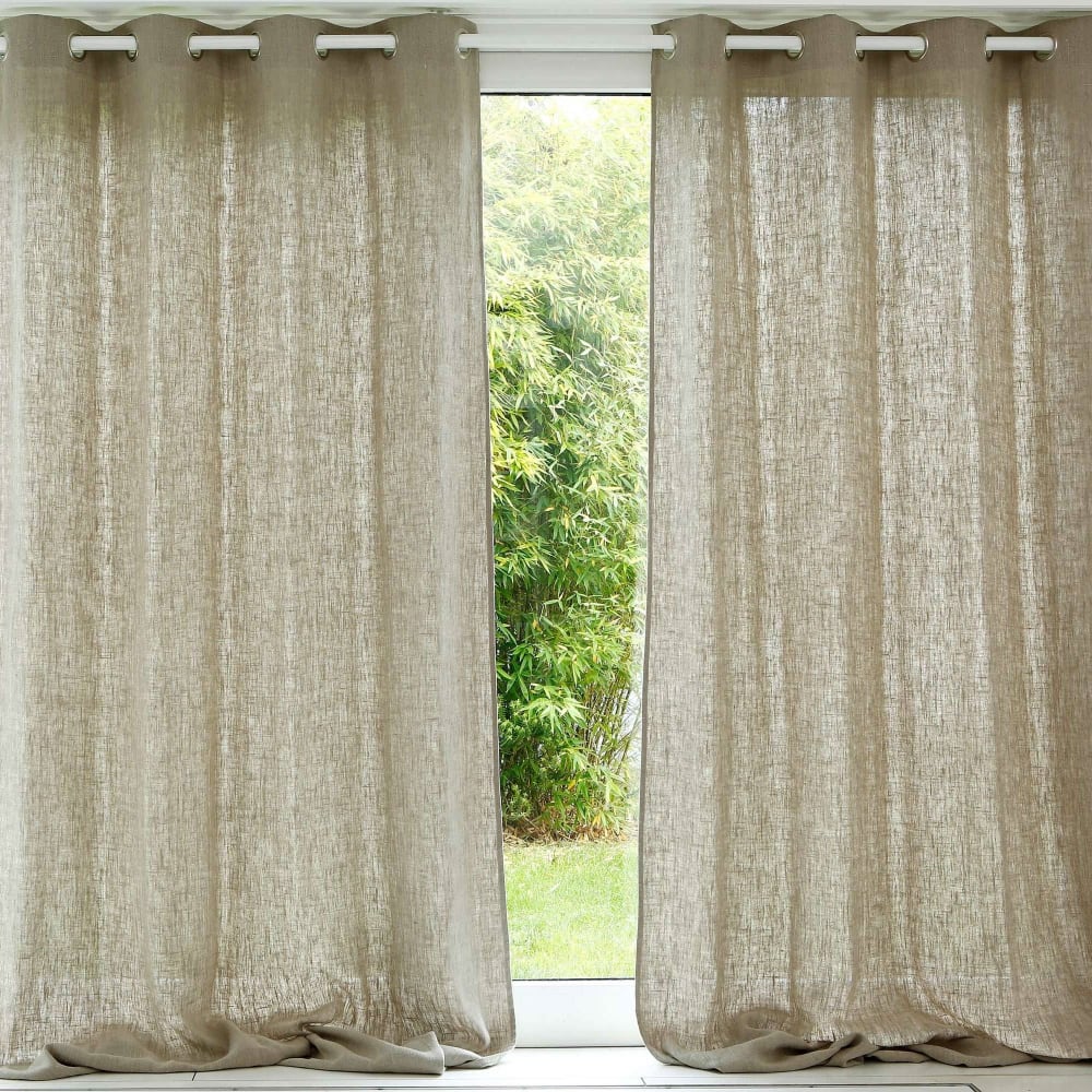 rideau en lin beige 135x180cm