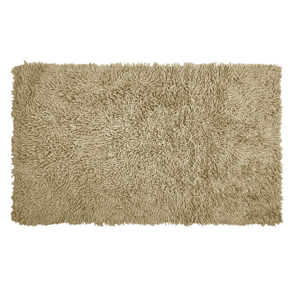 Tapis de bain en coton marron taupe 50x90cm