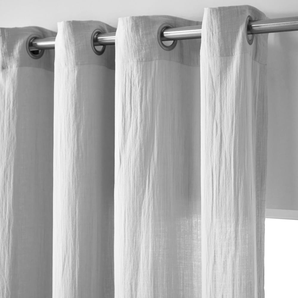Rideau en coton gris nuage 140x260cm — vue 3