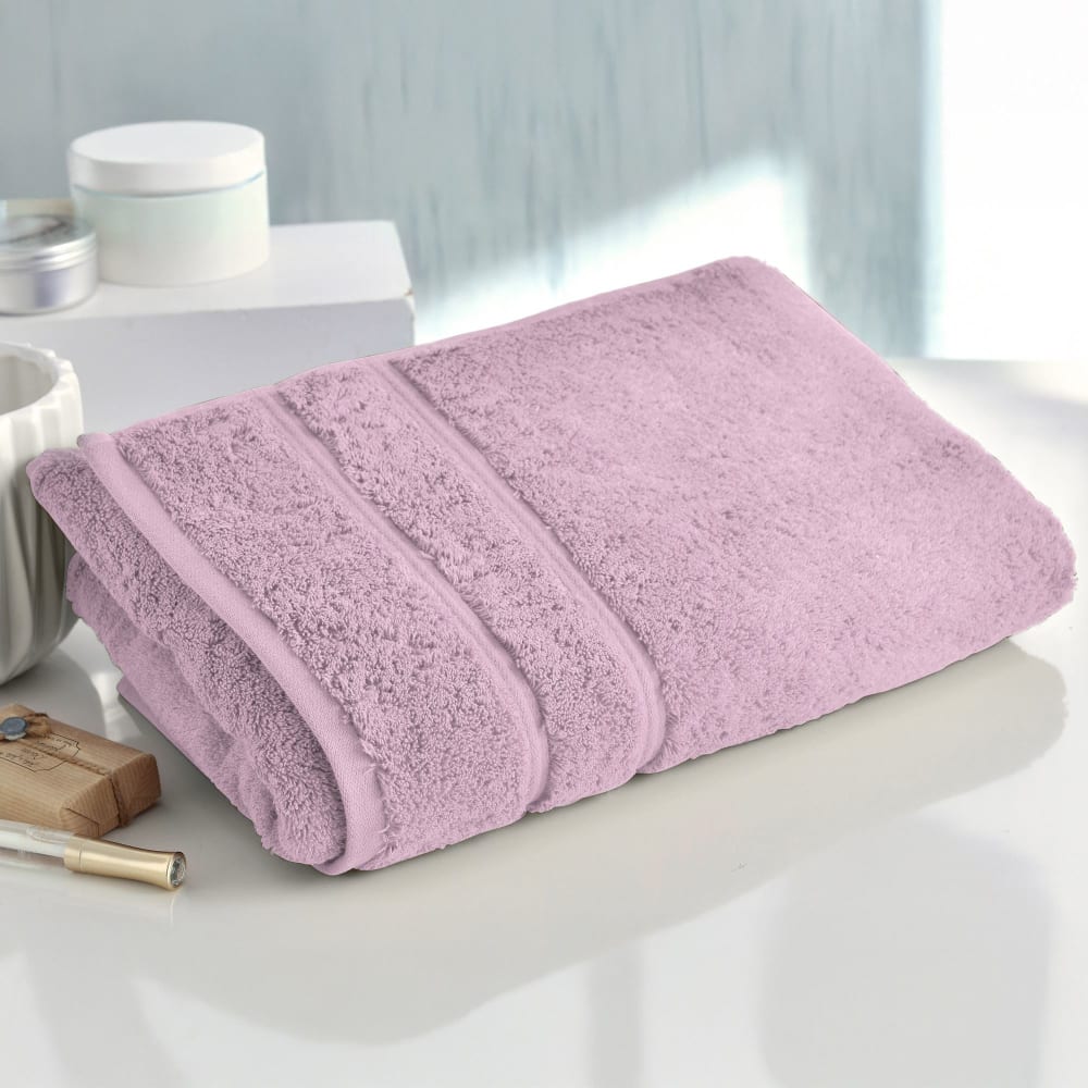 Drap de bain en coton violet lilas 100x150cm