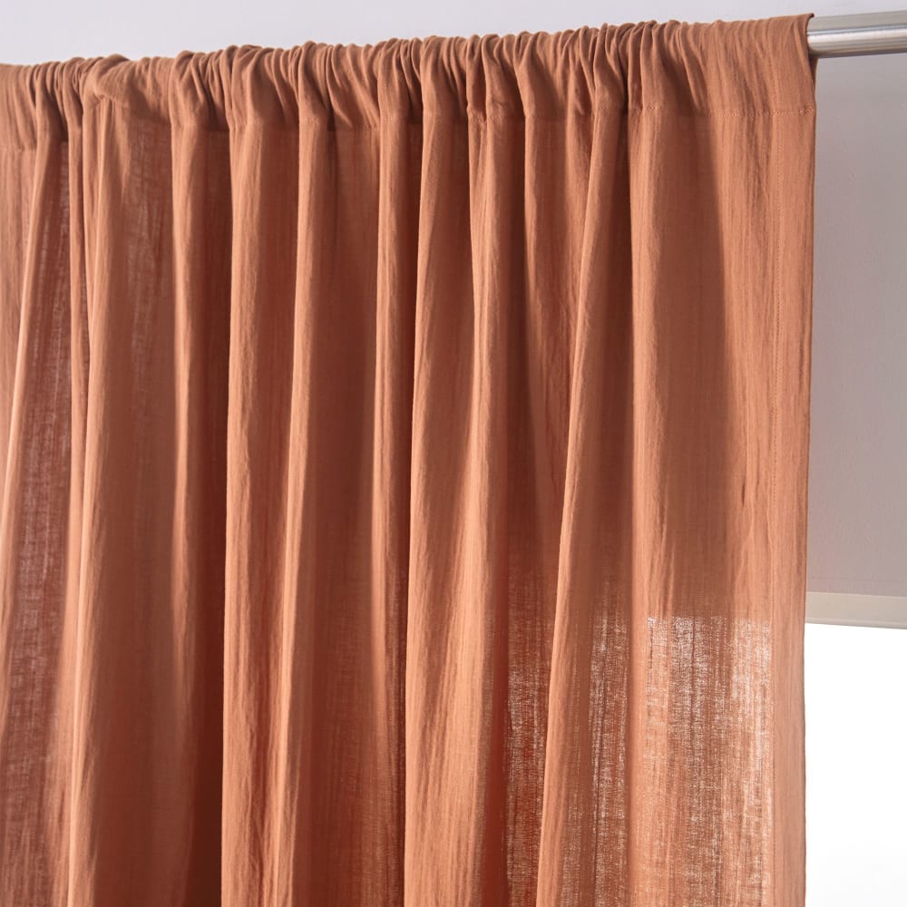 Rideau en coton rose des sables 140x180cm — vue 3