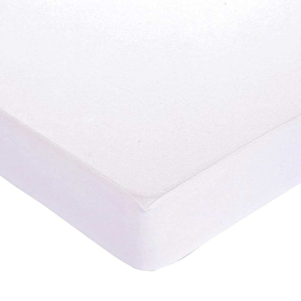 Protège matelas en polyester blanc 160x200cm Protège matelas en polyester blanc 160x200cm