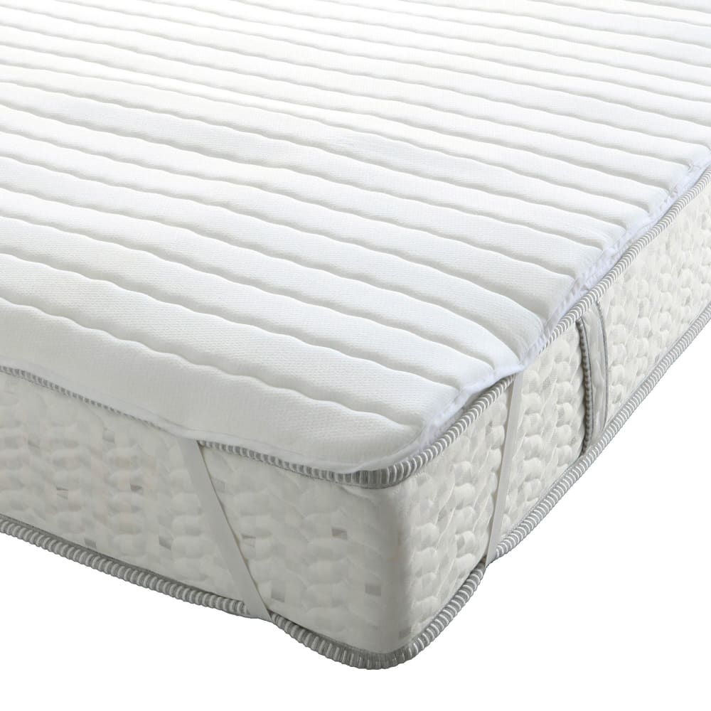 Surmatelas confort en polyester blanc 140x190cm
