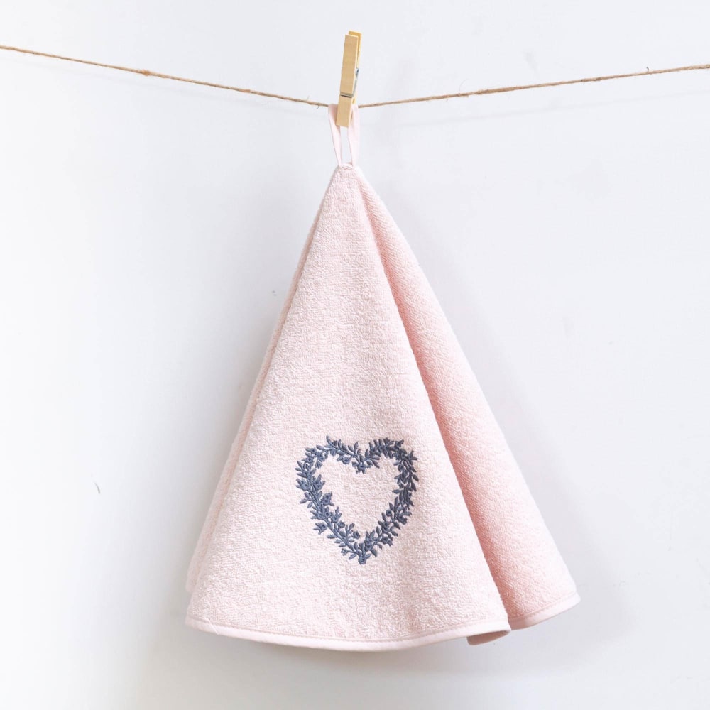 Essuie-mains en coton rose