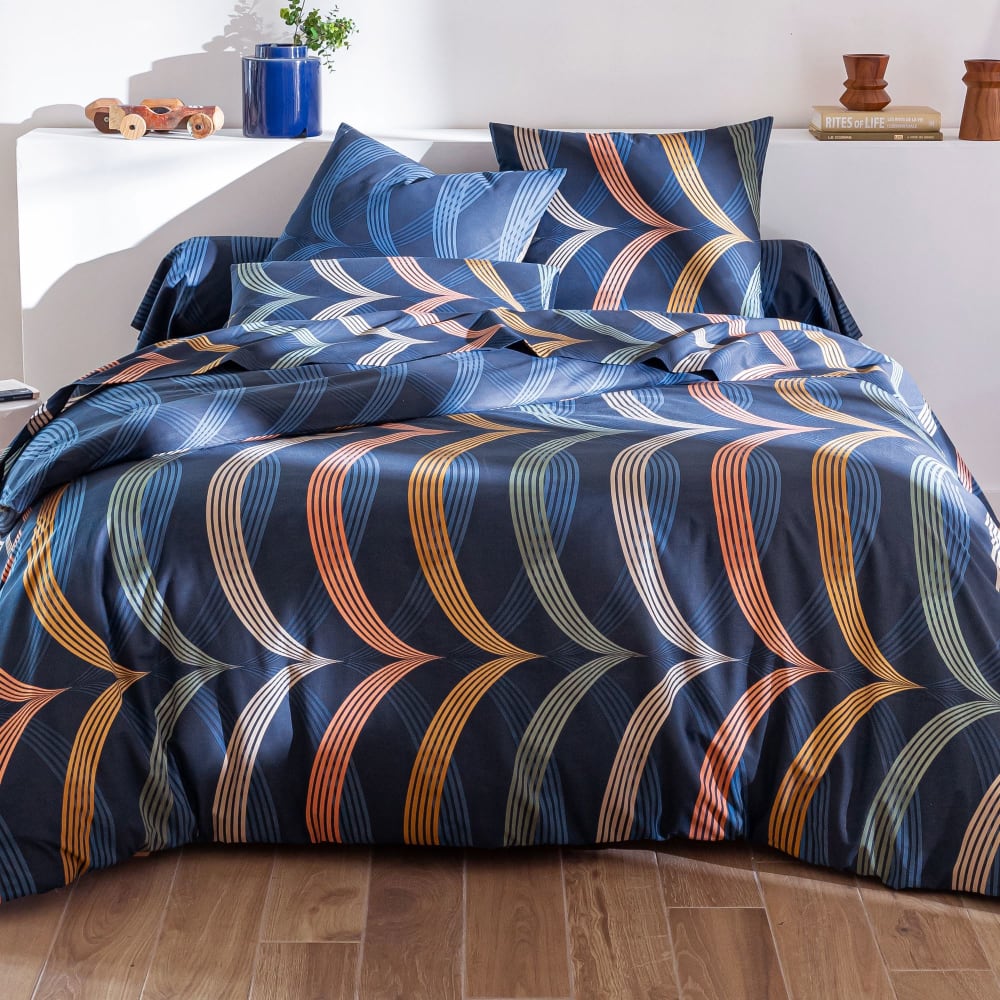 Housse de couette en - marine