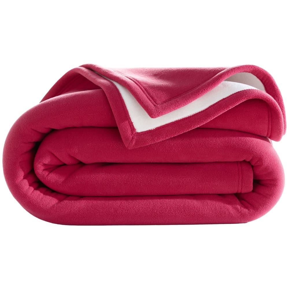 Couverture très chaude en polyester rose framboise 240x260cm — vue 3