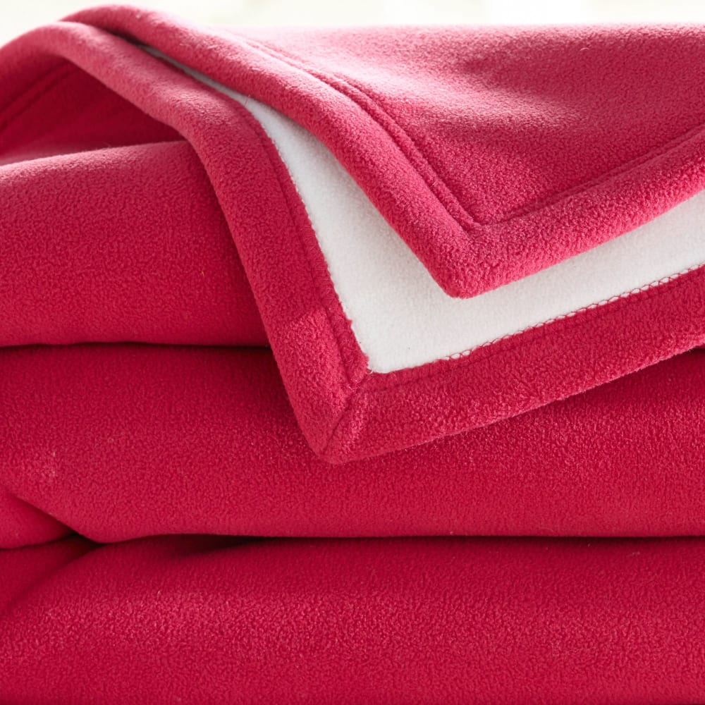 Couverture très chaude en polyester rose framboise 240x260cm — vue 4
