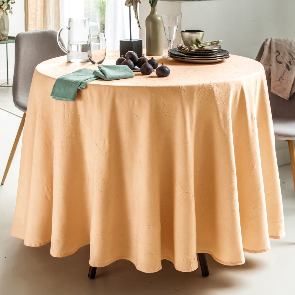 Nappe en polyester beige sable 150x250cm