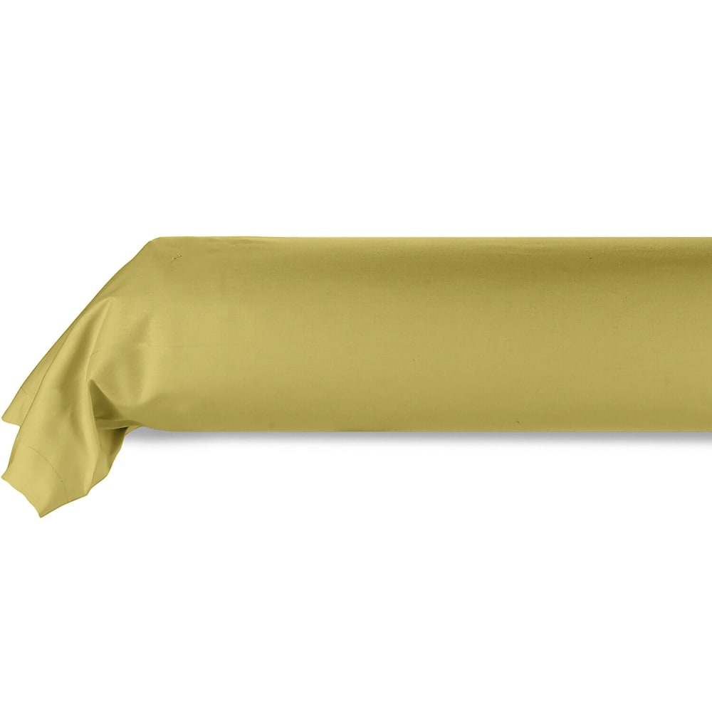 Taie de traversin coton jaune gold 185 cm