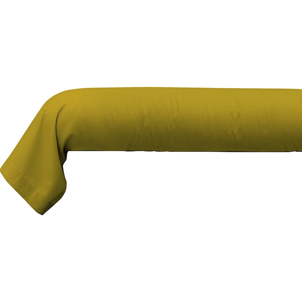Taie de traversin coton jaune doré 200 cm