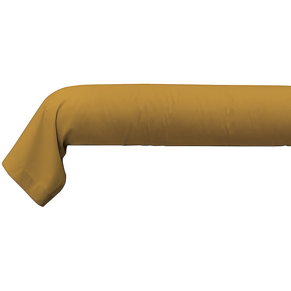 Taie de traversin coton jaune gold 185 cm