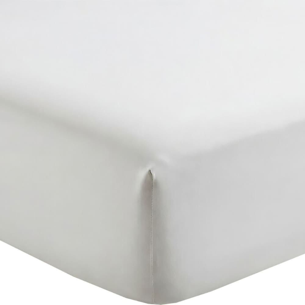 Drap housse coton blanc 90x190 cm