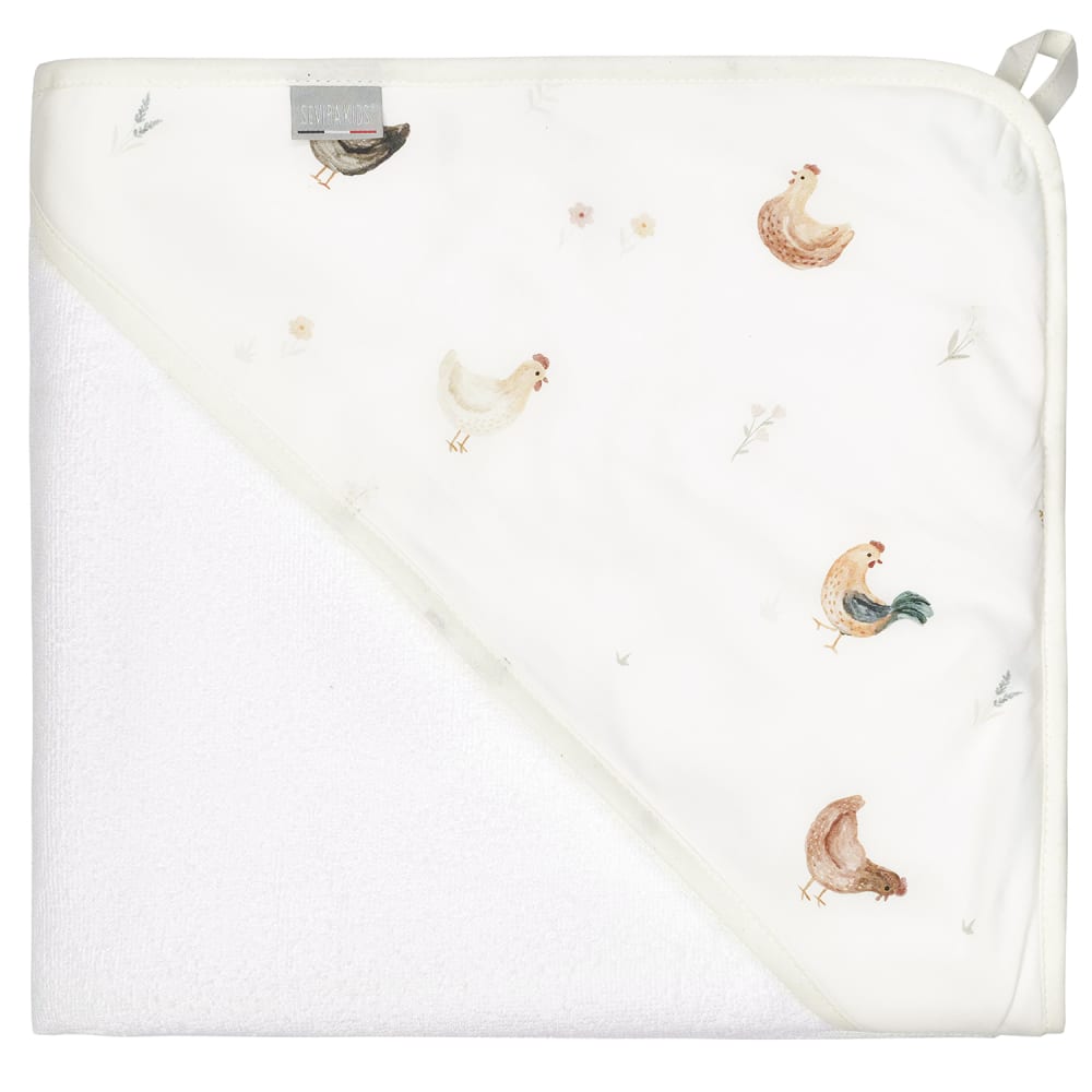 Sevira Kids Baby-badeponcho aus baumwolle und bambus ecru style landhaus Beige Baby