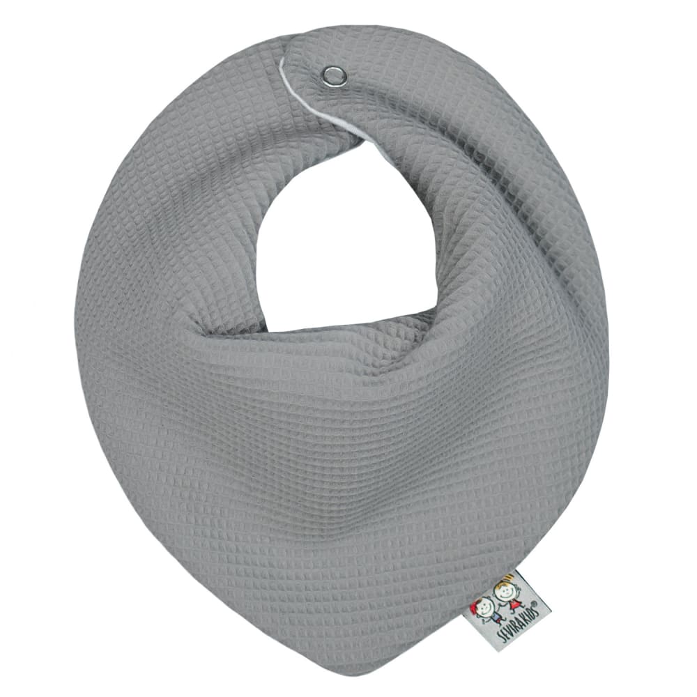 Sevira Kids Bandana-lätzchen aus waben-baumwolle Grau Baby