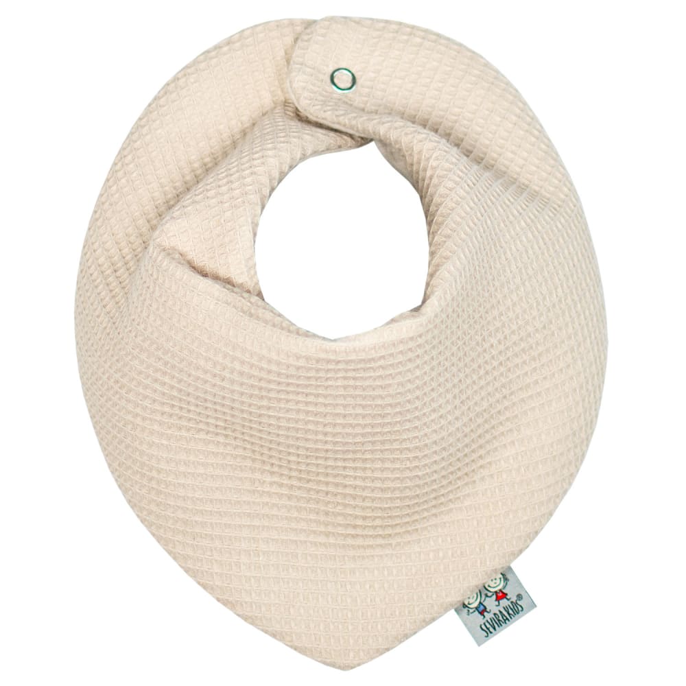 Sevira Kids Bandana-lätzchen aus waben-baumwolle Beige Baby
