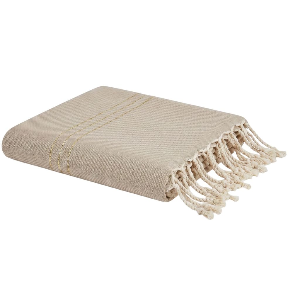 Fouta géante coton recyclé praline 200x300 cm
