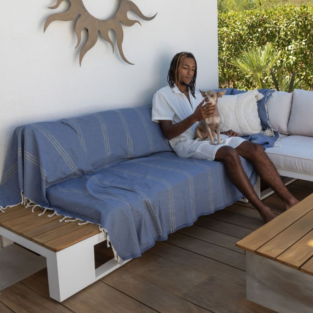 Riesige fouta aus recycelter baumwolle - Maisons Du Monde