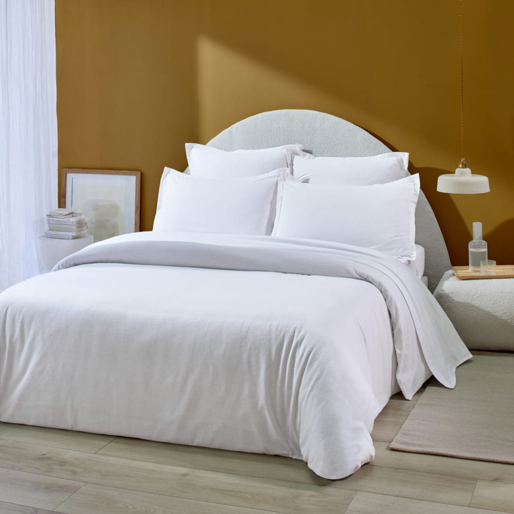 Housse de couette flanelle de coton orea 240x220 cm