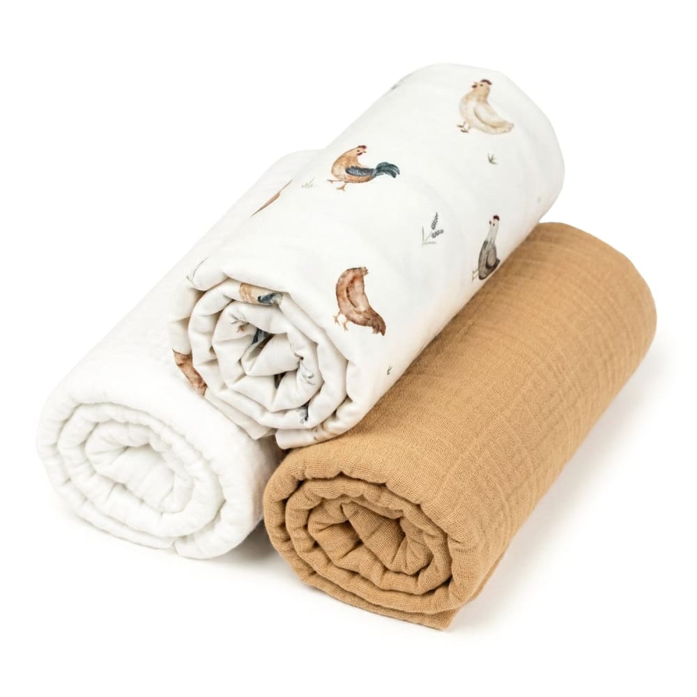 Sevira Kids Set mit 3 spannbettlaken für babywiege aus baumwollgaze ecru style classic chic BEIGE BAUMWOLLE Baby