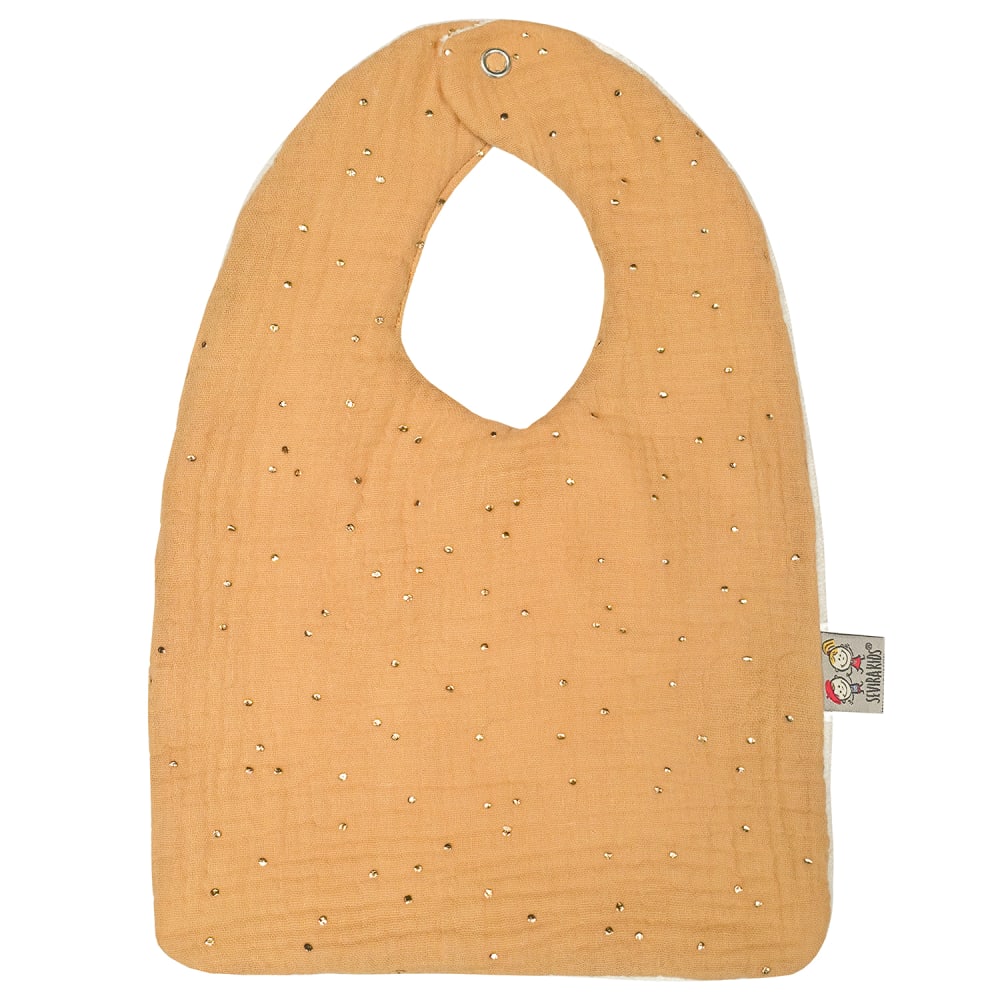 Sevira Kids Babylätzchen aus baumwollgaze BRAUN Öko-Tex Zertifikat BAUMWOLLE Baby